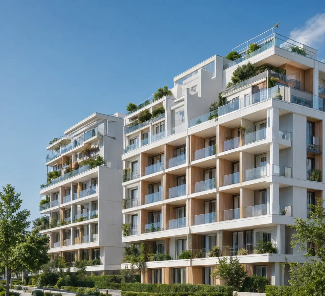 Vue panoramique sur la mer depuis une villa